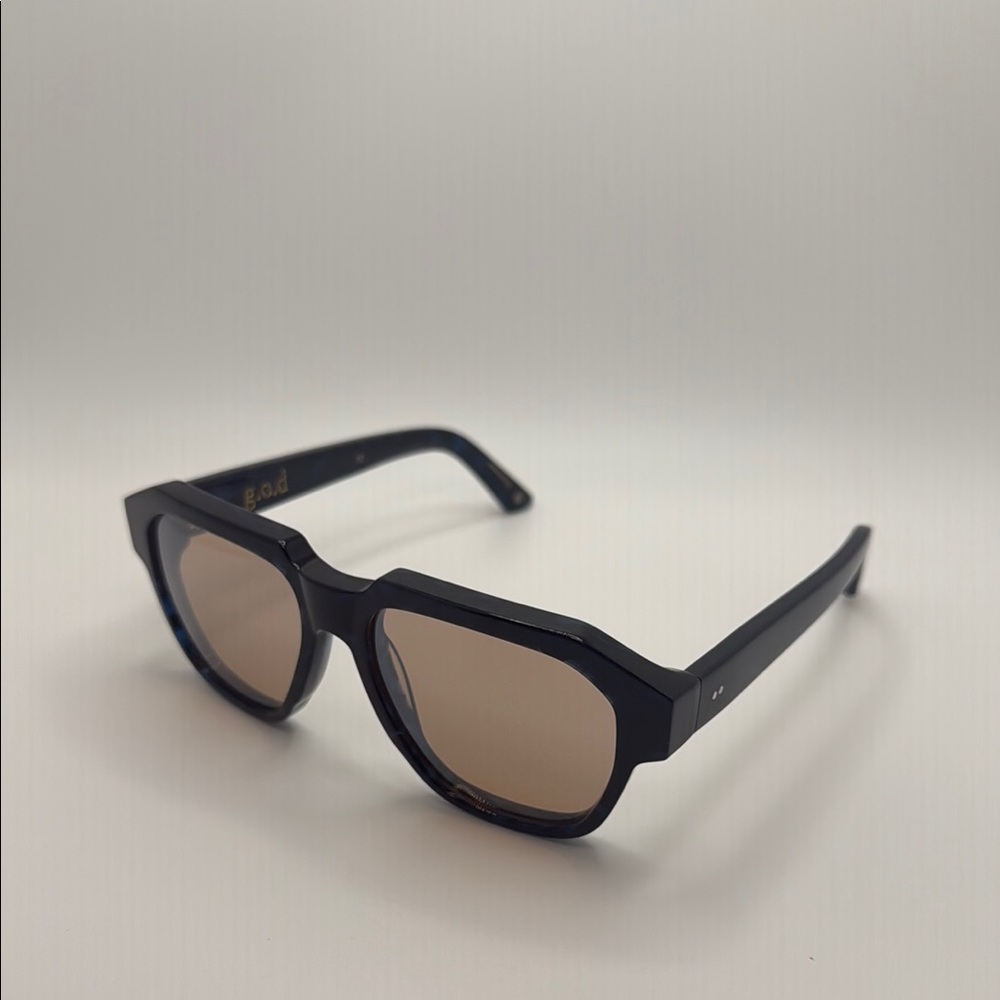 g.o.d Black/Blue Sunglasses with Brown Lenses